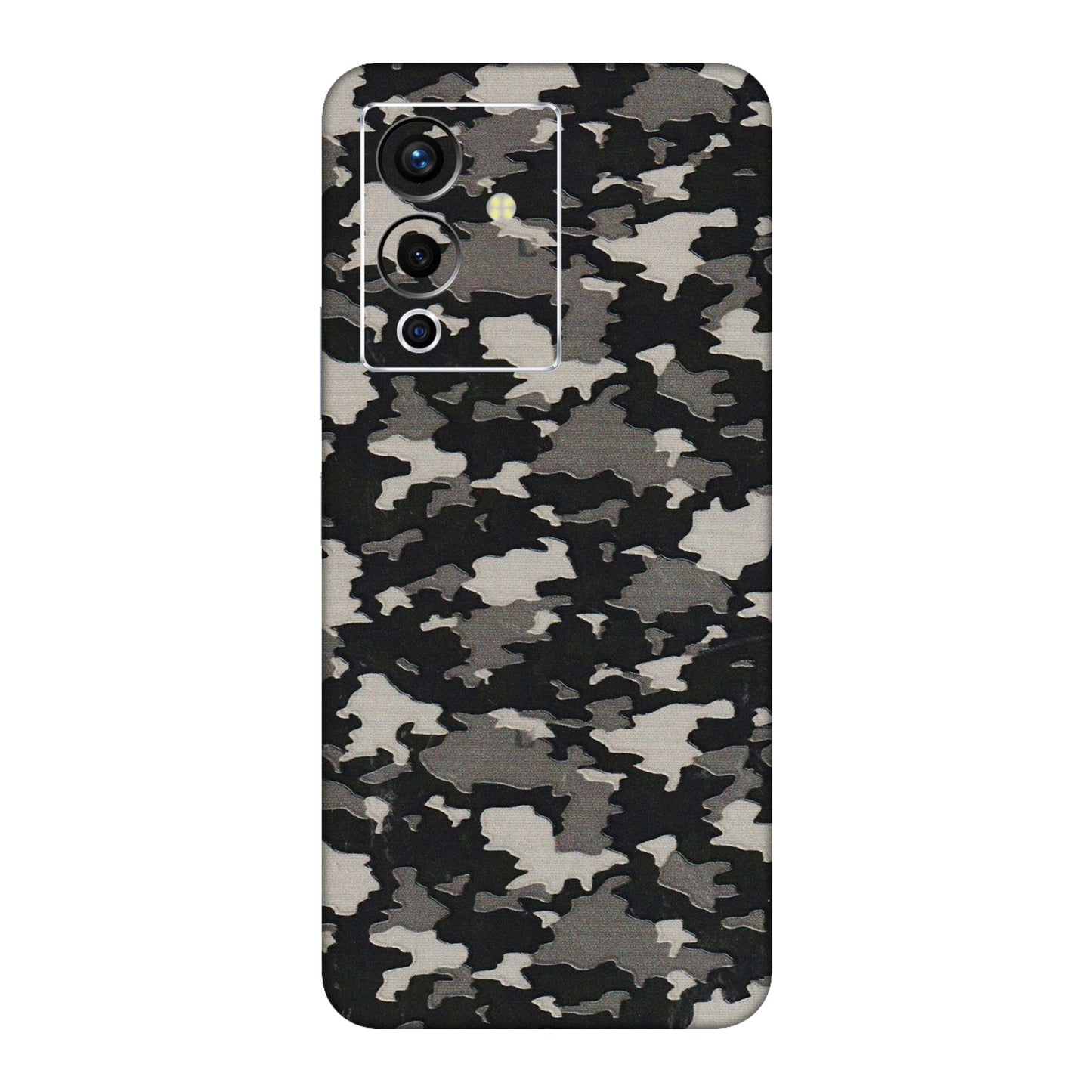 INFINIX Phone Skins (All Models) - Black/Grey Camoflaunge - 3D Embossed Finish (L-142) Infinix Note 12 Pro (5G)