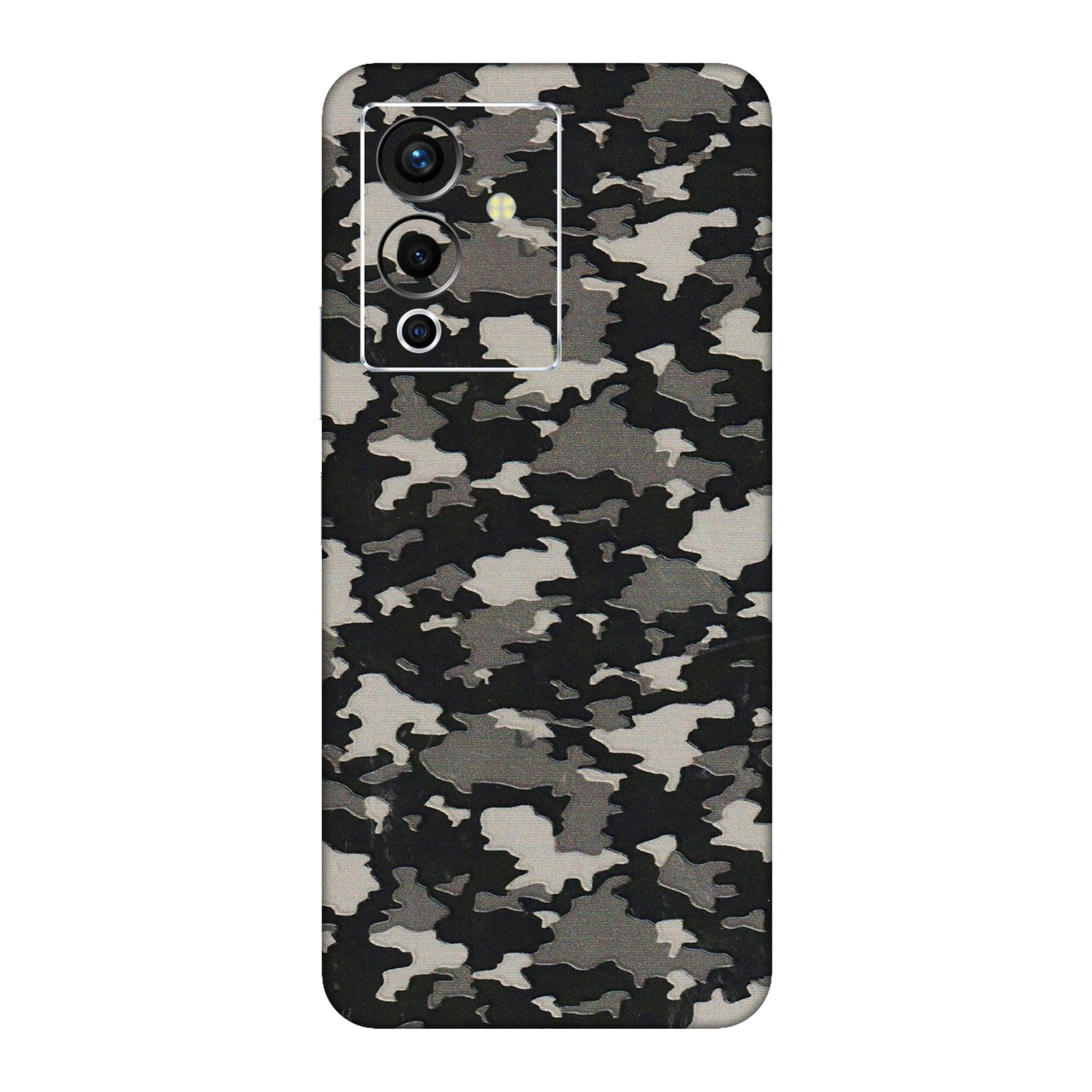 INFINIX Phone Skins (All Models) - Black/Grey Camoflaunge - 3D Embossed Finish (L-142) Infinix Note 12 Pro (5G)