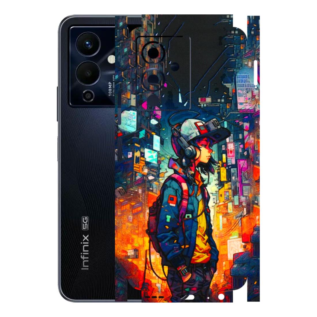 INFINIX Phone Skins (All Models) - Street Anime Guy - 3D Embossed Finish (L-158) Infinix Note 12 Pro (5G)