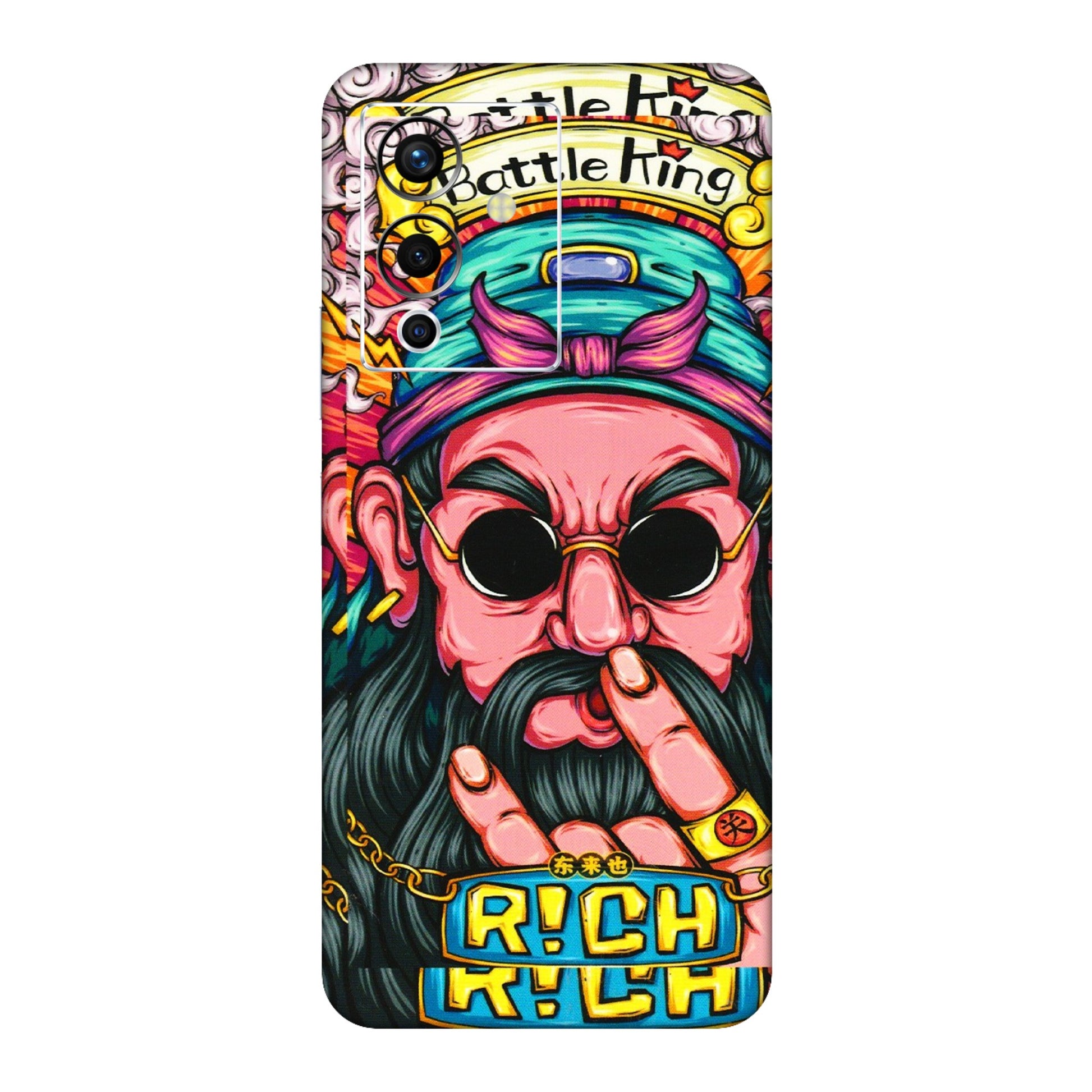 INFINIX Phone Skins (All Models) - Battle King Dude Face - 3D Embossed Finish (L-178) Infinix Note 12 Pro (5G)
