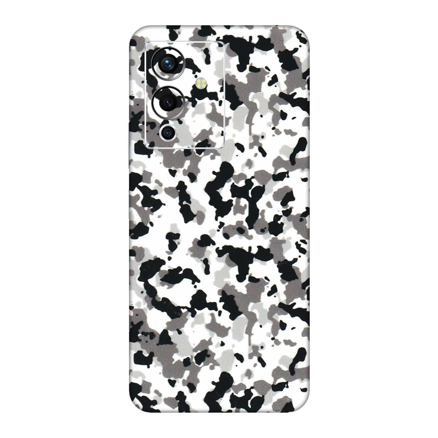 INFINIX Phone Skins (All Models) - White Black Camouflage - 3D Embossed Finish (L-18) Infinix Note 12 Pro (5G)