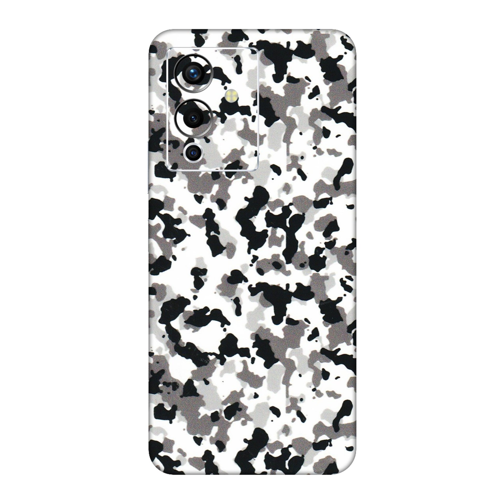 INFINIX Phone Skins (All Models) - White Black Camouflage - 3D Embossed Finish (L-18) Infinix Note 12 Pro (5G)