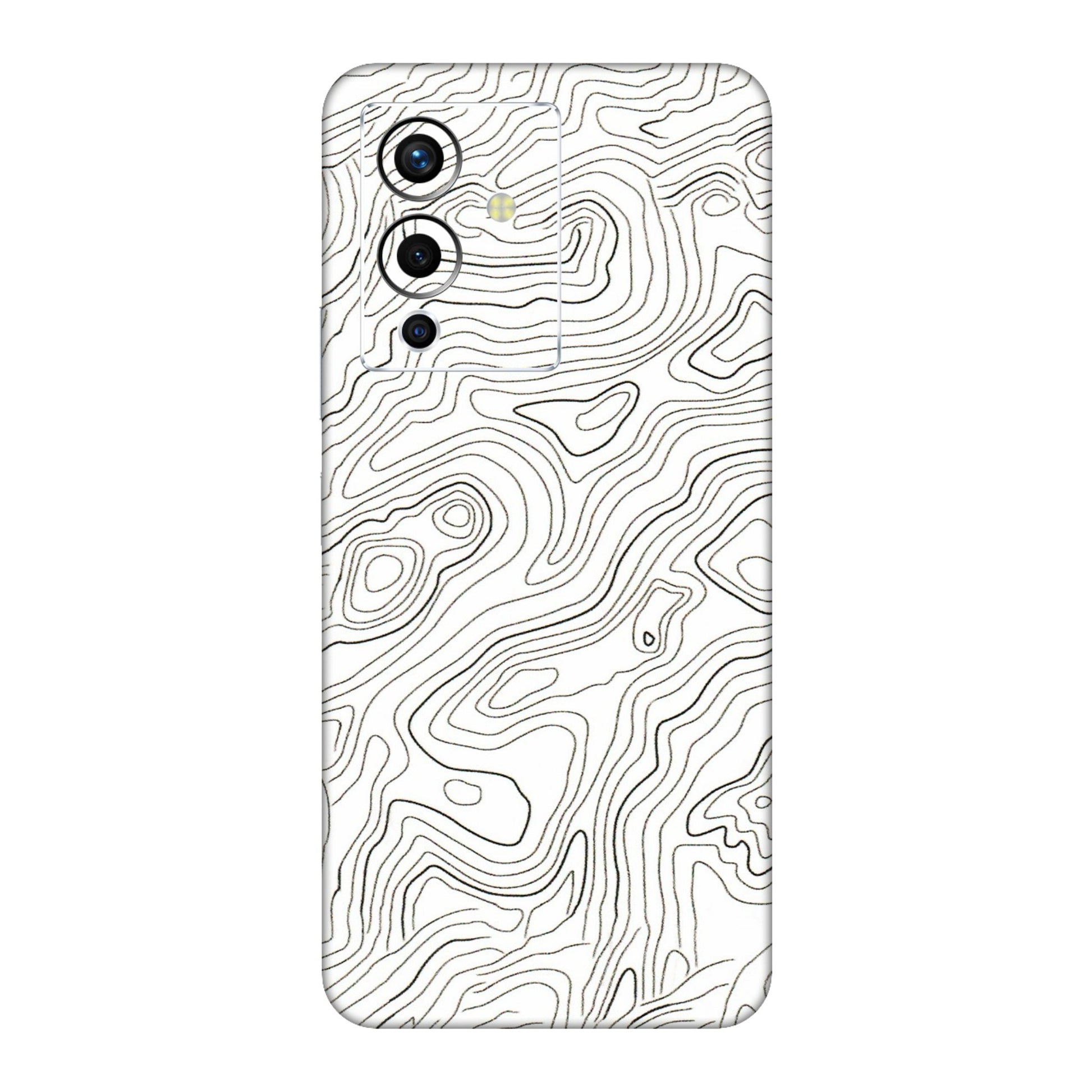INFINIX Phone Skins (All Models) - White Black Swirls - 3D Embossed Finish (L-219) Infinix Note 12 Pro (5G)