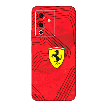 INFINIX Phone Skins (All Models) - Red Ferrari Logo Stylish - 3D Embossed Finish (L-238) Infinix Note 12 Pro (5G)