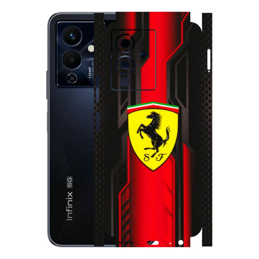 INFINIX Phone Skins (All Models) - Black Ferrari Logo - 3D Embossed Finish (L-253) Infinix Note 12 Pro (5G)