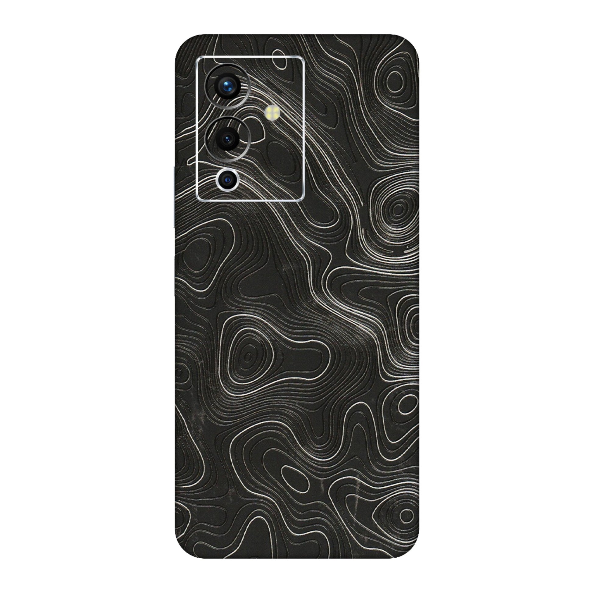 INFINIX Phone Skins (All Models) - Abstract White Line Map - 3D Embossed Finish (L-269) Infinix Note 12 Pro (5G)