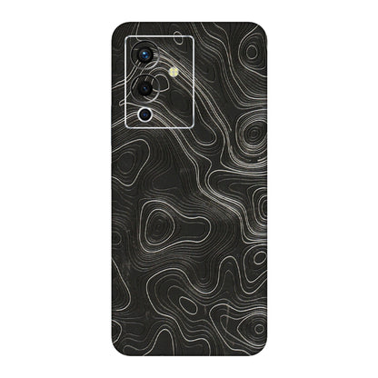 INFINIX Phone Skins (All Models) - Abstract White Line Map - 3D Embossed Finish (L-269) Infinix Note 12 Pro (5G)