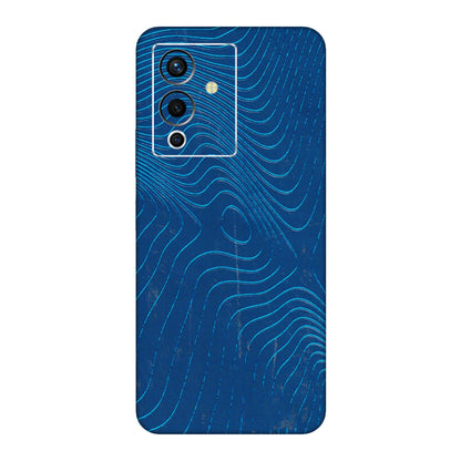 INFINIX Phone Skins (All Models) - Abstract Blue Line Map - 3D Embossed Finish (L-272) Infinix Note 12 Pro (5G)