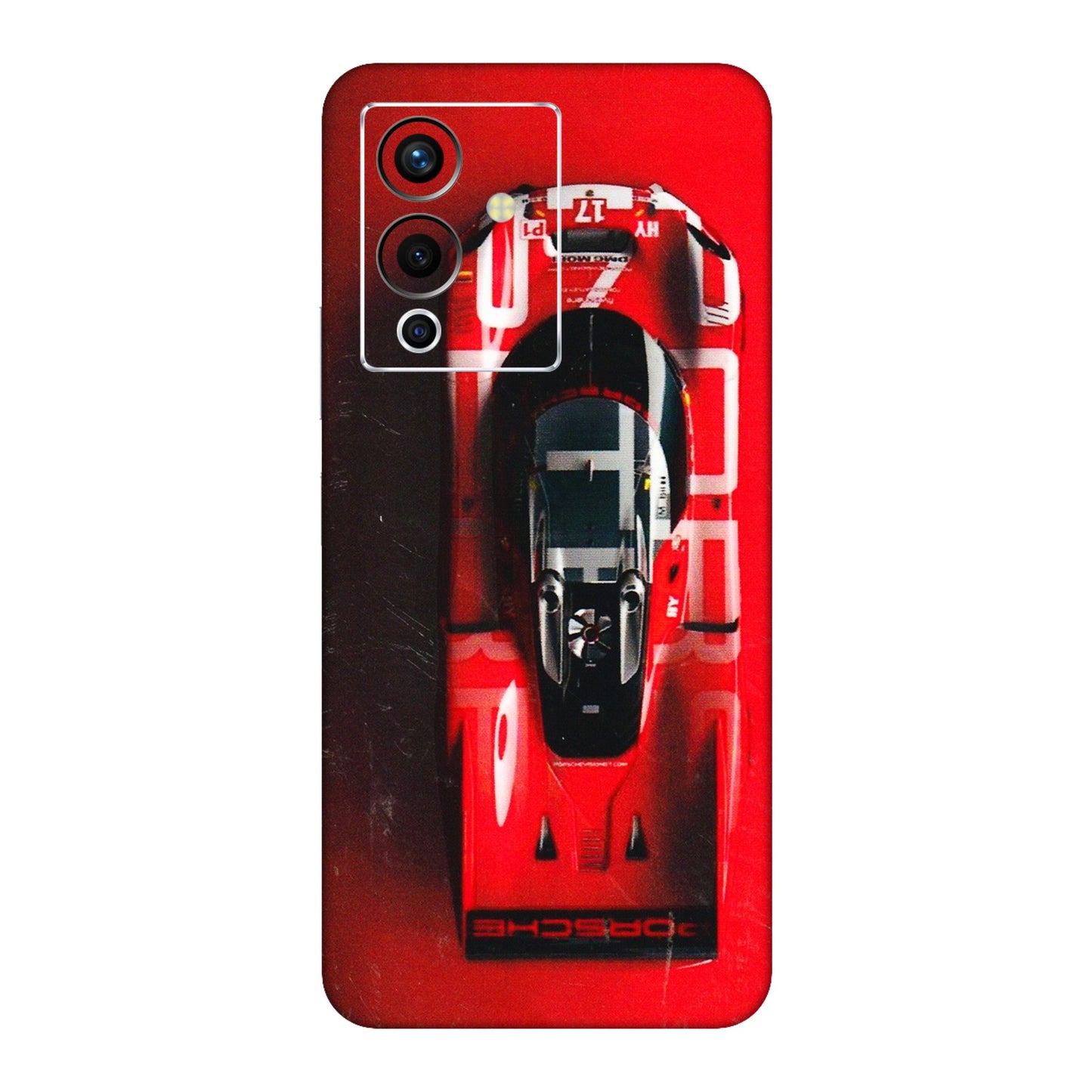 INFINIX Phone Skins (All Models) - Red Porsche Car Logo - 3D Embossed Finish (L-315) Infinix Note 12 Pro (5G)
