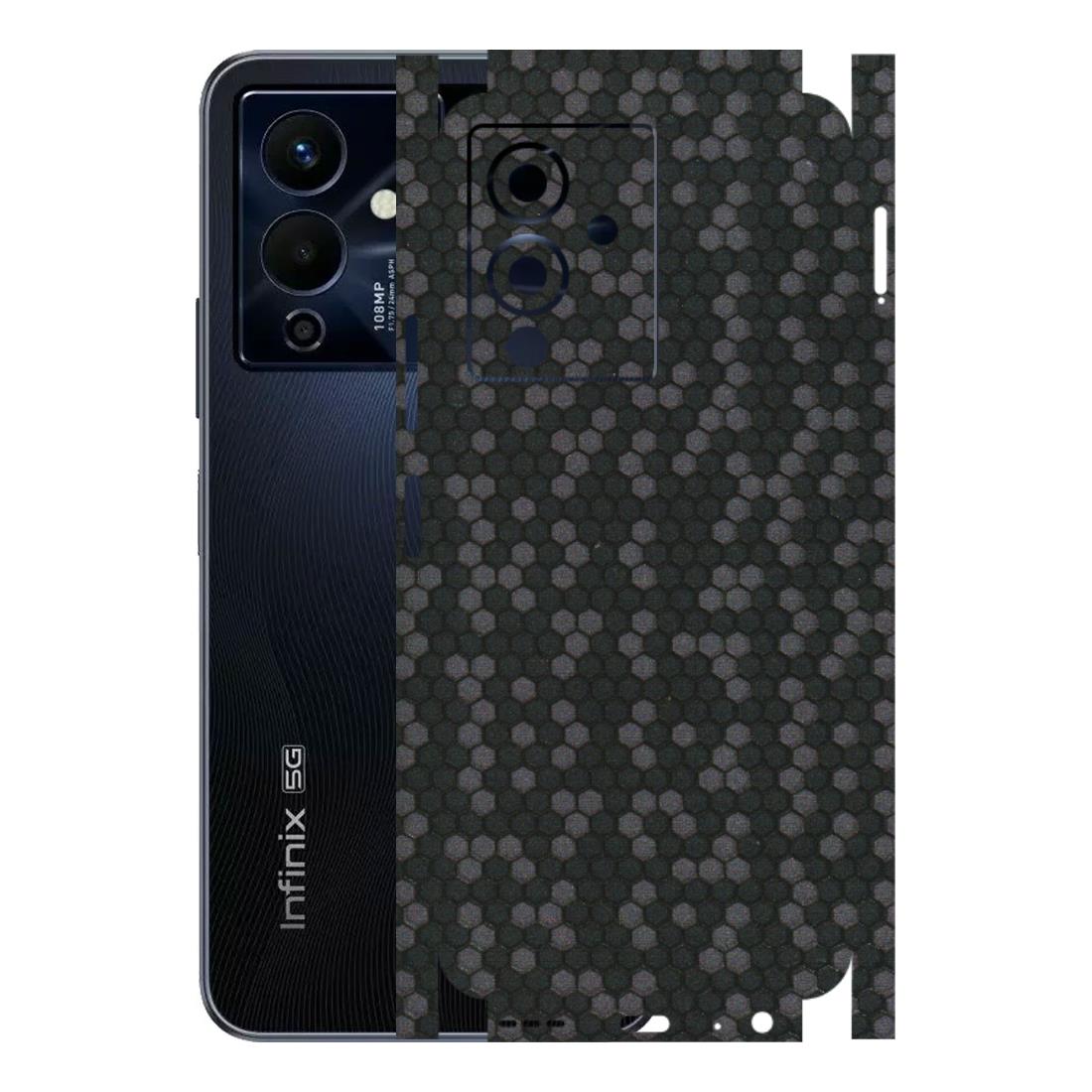 INFINIX Phone Skins (All Models) - Black Grey Honeycomb Sober - 3D Embossed Finish (L-85) Infinix Note 12 Pro (5G)