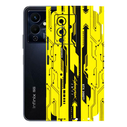 INFINIX Phone Skins (All Models) - Yellow Cyberpunk - 3D Embossed Finish (L-93) Infinix Note 12 Pro (5G)