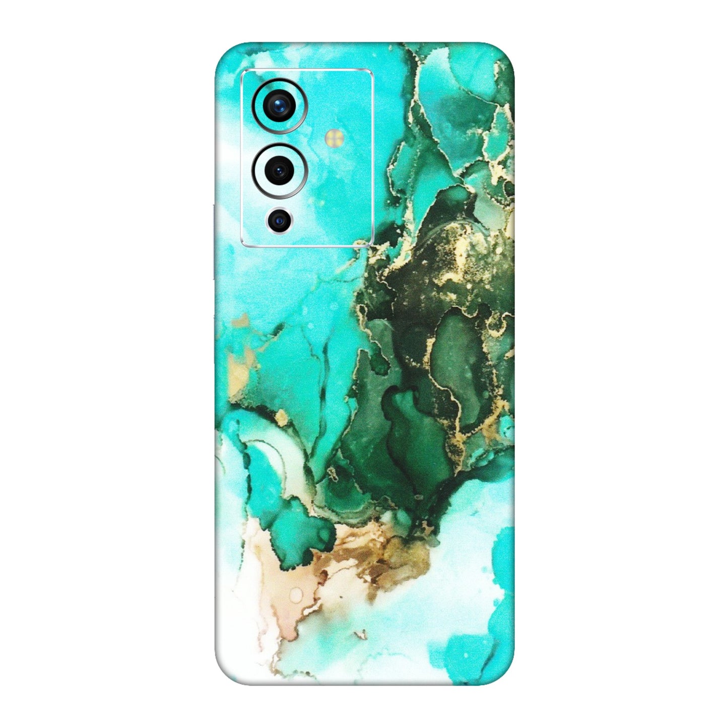 INFINIX Phone Skins (All Models) - The Blue Gold Marble - Matte Finish (M-124) Infinix Note 12 Pro (5G)