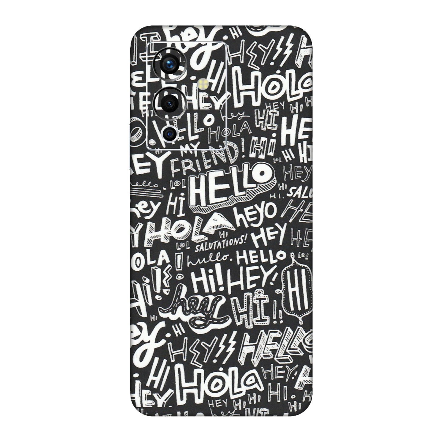 INFINIX Phone Skins (All Models) - Hi Hello Doodles - Matte Finish (M-25) Infinix Note 12 Pro (5G)
