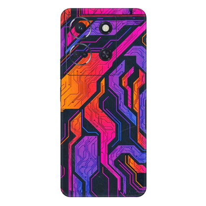 INFINIX Phone Skins (All Models) - Tech Circuits Futuristic - 3D Embossed Finish (L-07) Infinix Note 30 (5G)