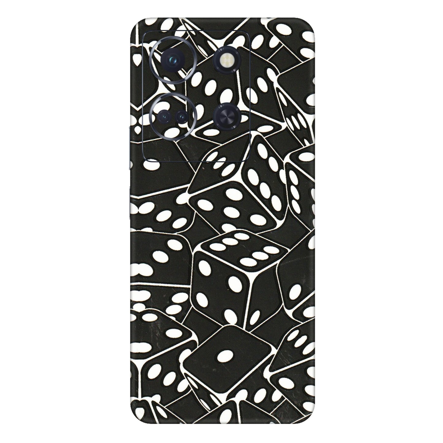 INFINIX Phone Skins (All Models) - Big Black Dices - 3D Embossed Finish (L-106) Infinix Note 30 (5G)