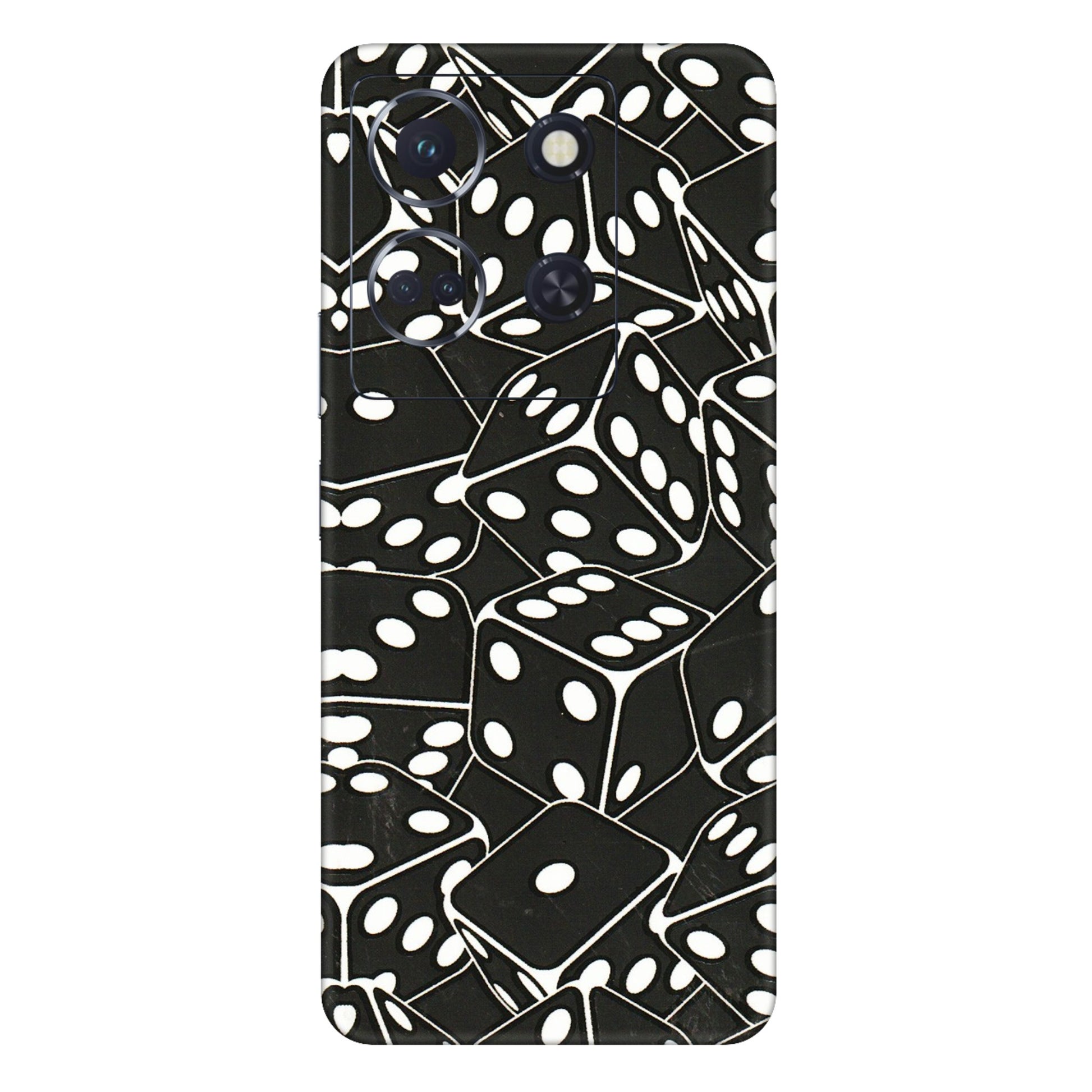 INFINIX Phone Skins (All Models) - Big Black Dices - 3D Embossed Finish (L-106) Infinix Note 30 (5G)