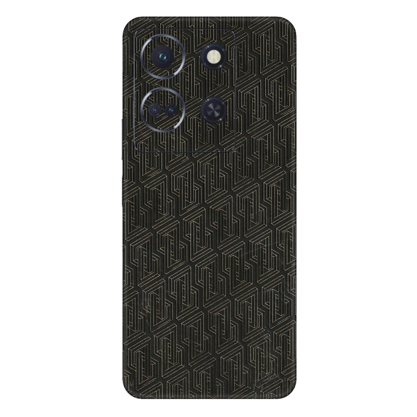 INFINIX Phone Skins (All Models) - Black Abstract Pattern - 3D Embossed Finish (L-117) Infinix Note 30 (5G)
