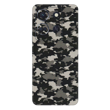 INFINIX Phone Skins (All Models) - Black/Grey Camoflaunge - 3D Embossed Finish (L-142) Infinix Note 30 (5G)