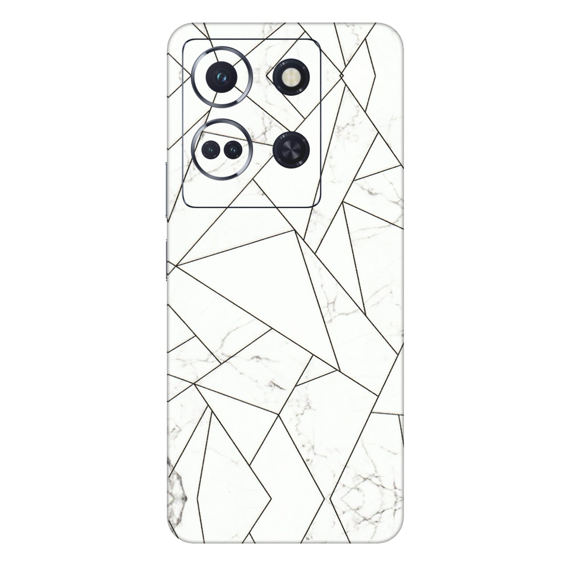 INFINIX Phone Skins (All Models) - Luxury White Marble Effect - 3D Embossed Finish (L-168) Infinix Note 30 (5G)