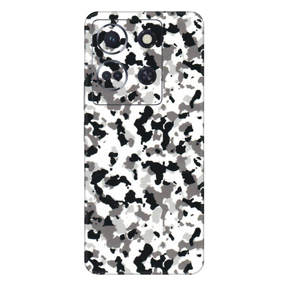 INFINIX Phone Skins (All Models) - White Black Camouflage - 3D Embossed Finish (L-18) Infinix Note 30 (5G)