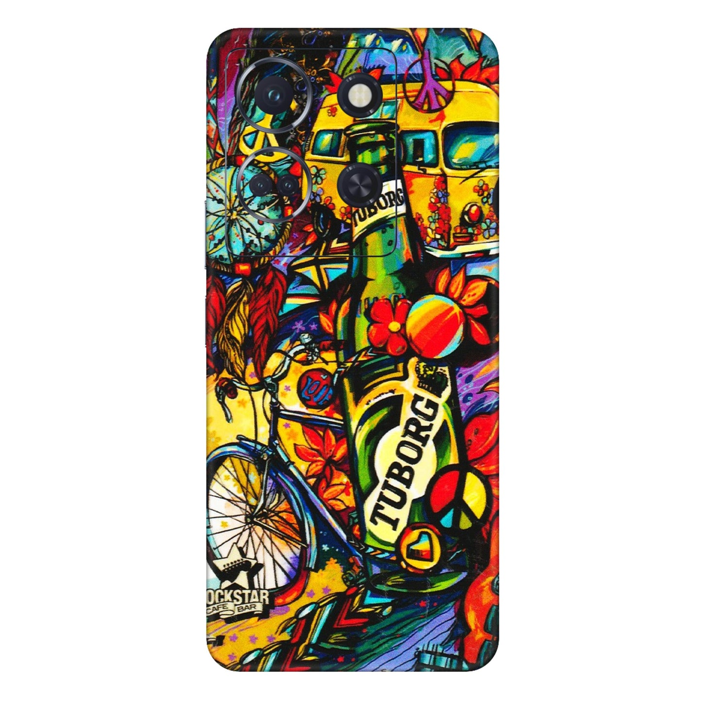 INFINIX Phone Skins (All Models) - Cool Beer Bottle - 3D Embossed Finish (L-193) Infinix Note 30 (5G)