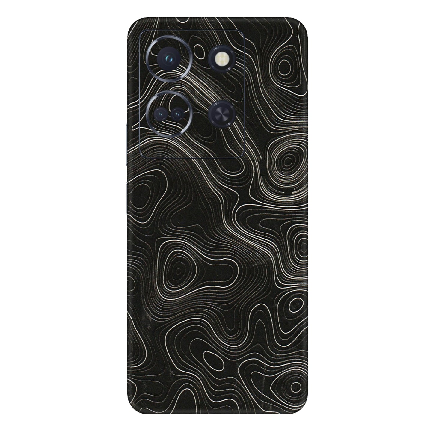 INFINIX Phone Skins (All Models) - Black Swirl - 3D Embossed Finish (L-196) Infinix Note 30 (5G)