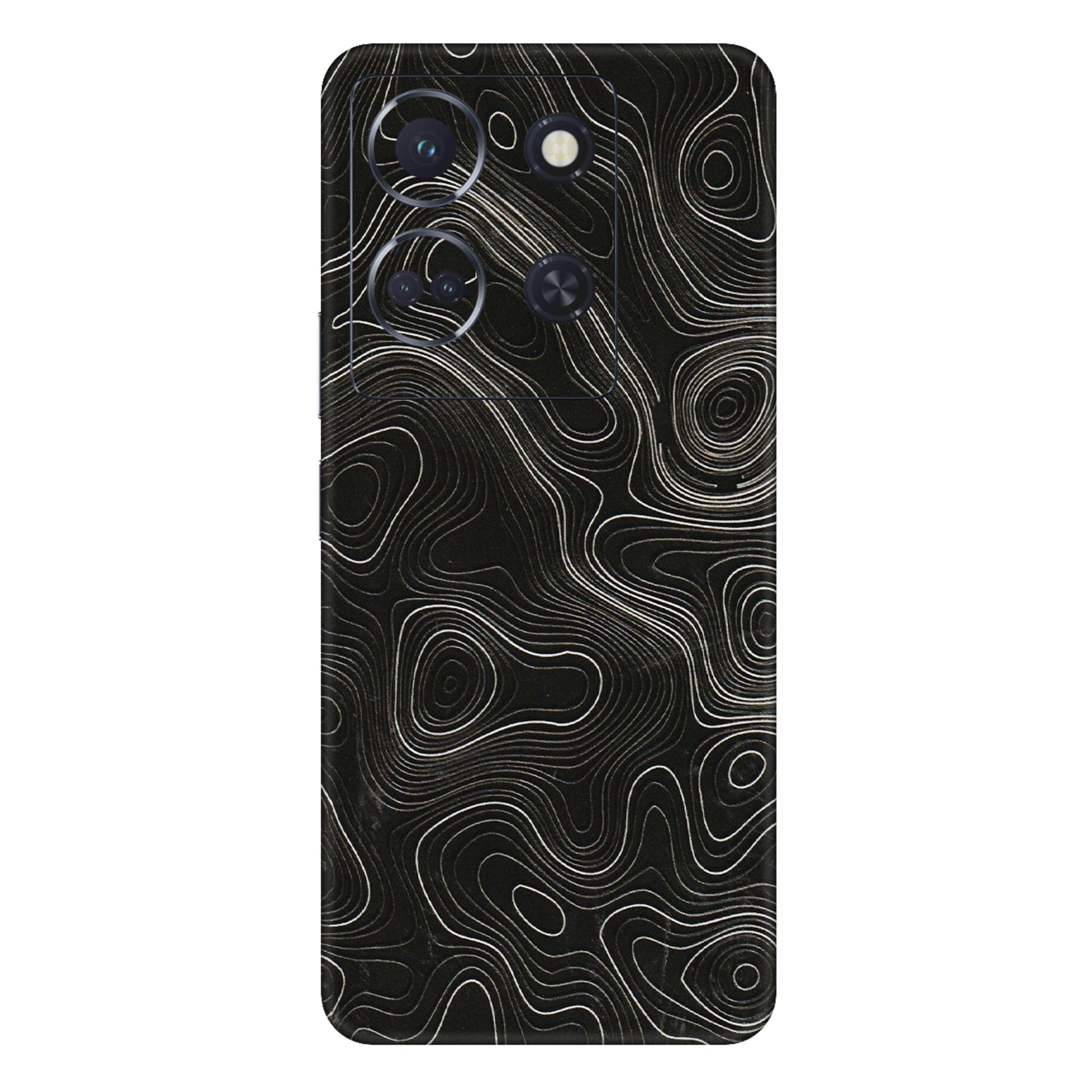INFINIX Phone Skins (All Models) - Black Swirl - 3D Embossed Finish (L-196) Infinix Note 30 (5G)