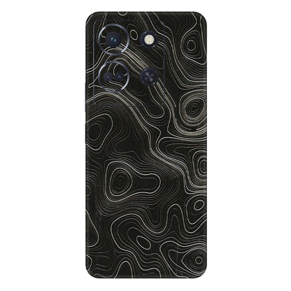 INFINIX Phone Skins (All Models) - Black Swirl - 3D Embossed Finish (L-196) Infinix Note 30 (5G)