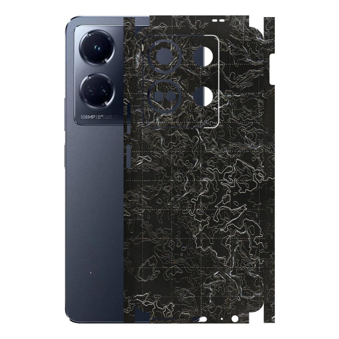 INFINIX Phone Skins (All Models) - Black map Texture - 3D Embossed Finish (L-201) Infinix Note 30 (5G)