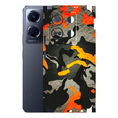 INFINIX Phone Skins (All Models) - Orange Camouflage - 3D Embossed Finish (L-204) Infinix Note 30 (5G)