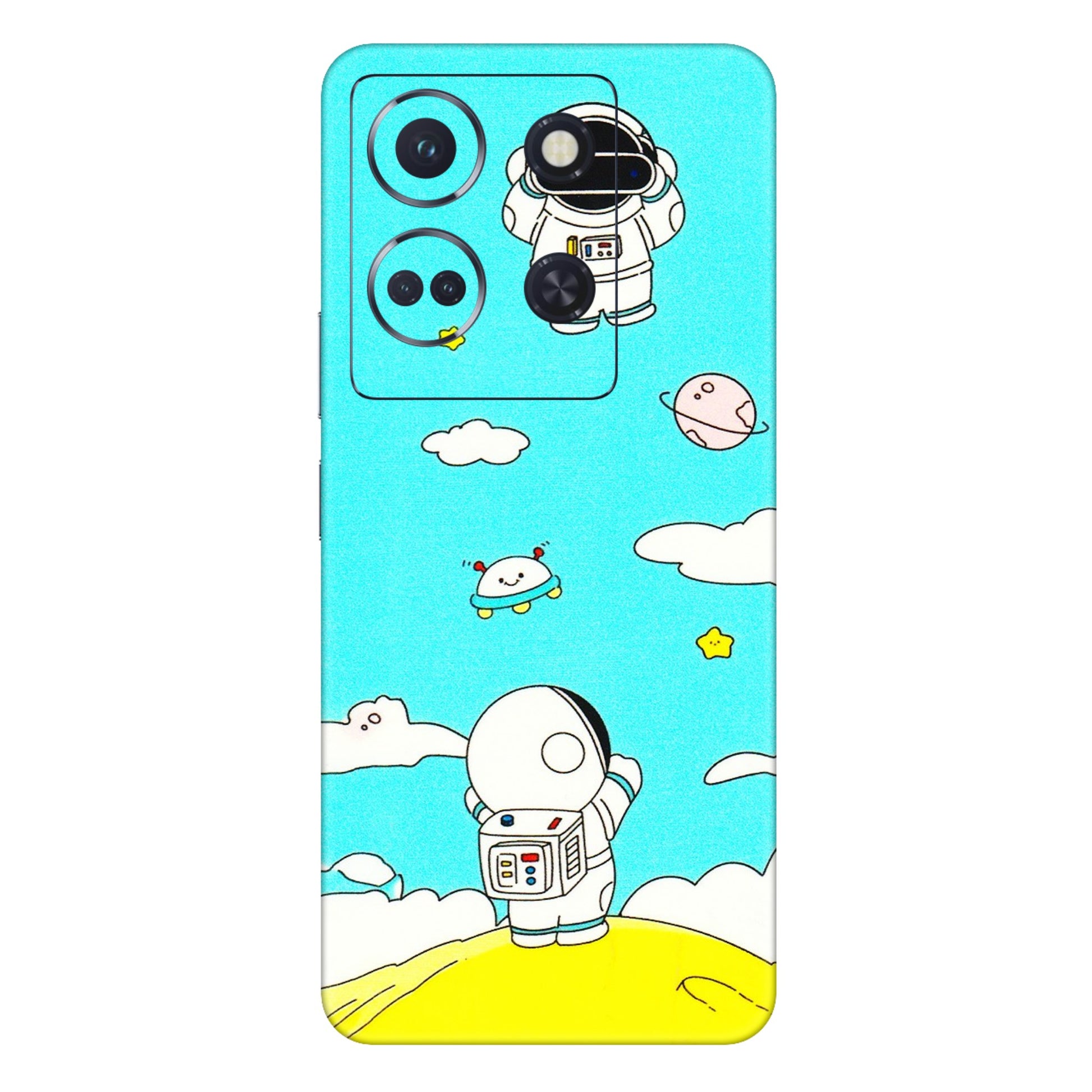 INFINIX Phone Skins (All Models) - Blue Skies Astro Float - 3D Embossed Finish (L-230) Infinix Note 30 (5G)