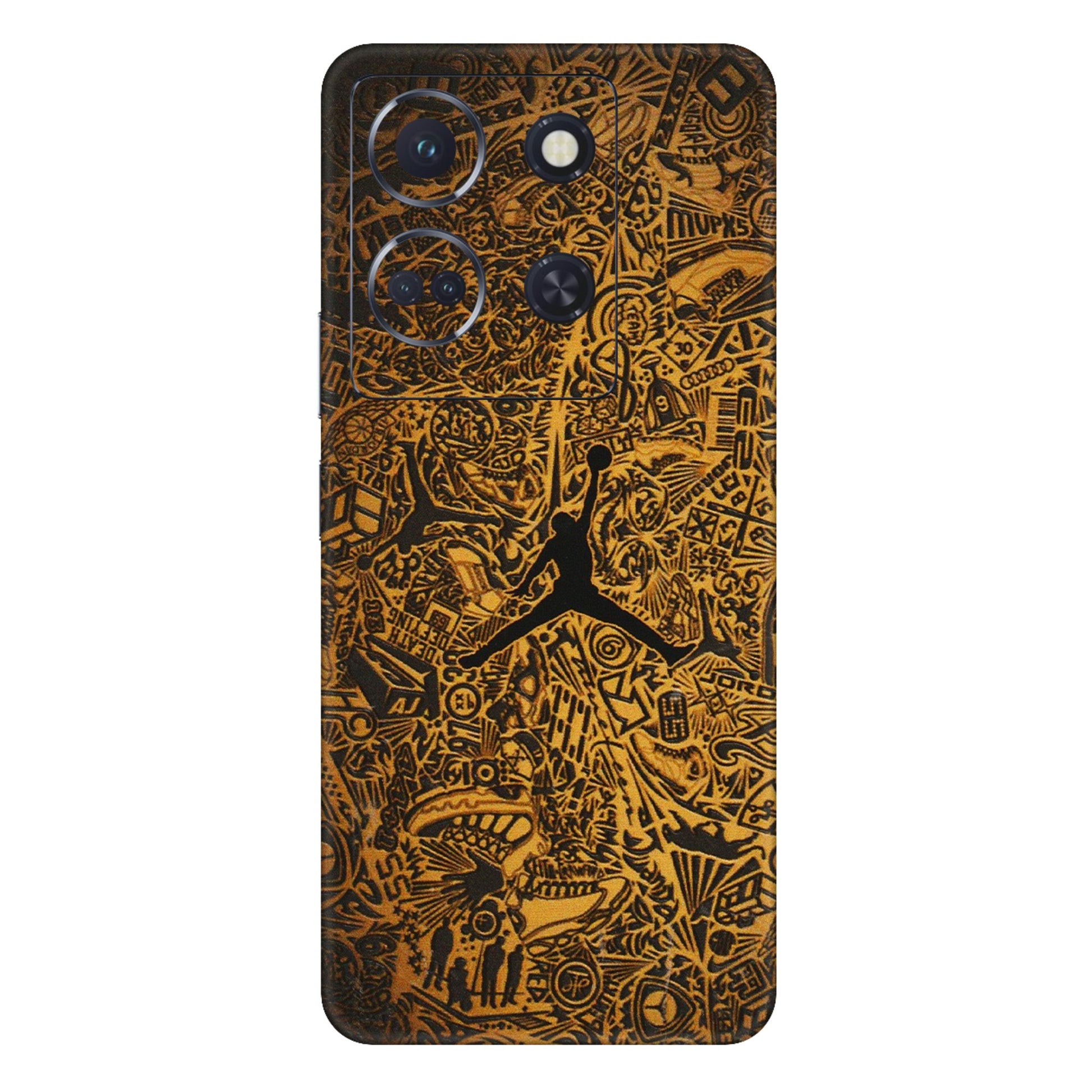 INFINIX Phone Skins (All Models) - Premium Gold Basketball Player - 3D Embossed Finish (L-236) Infinix Note 30 (5G)