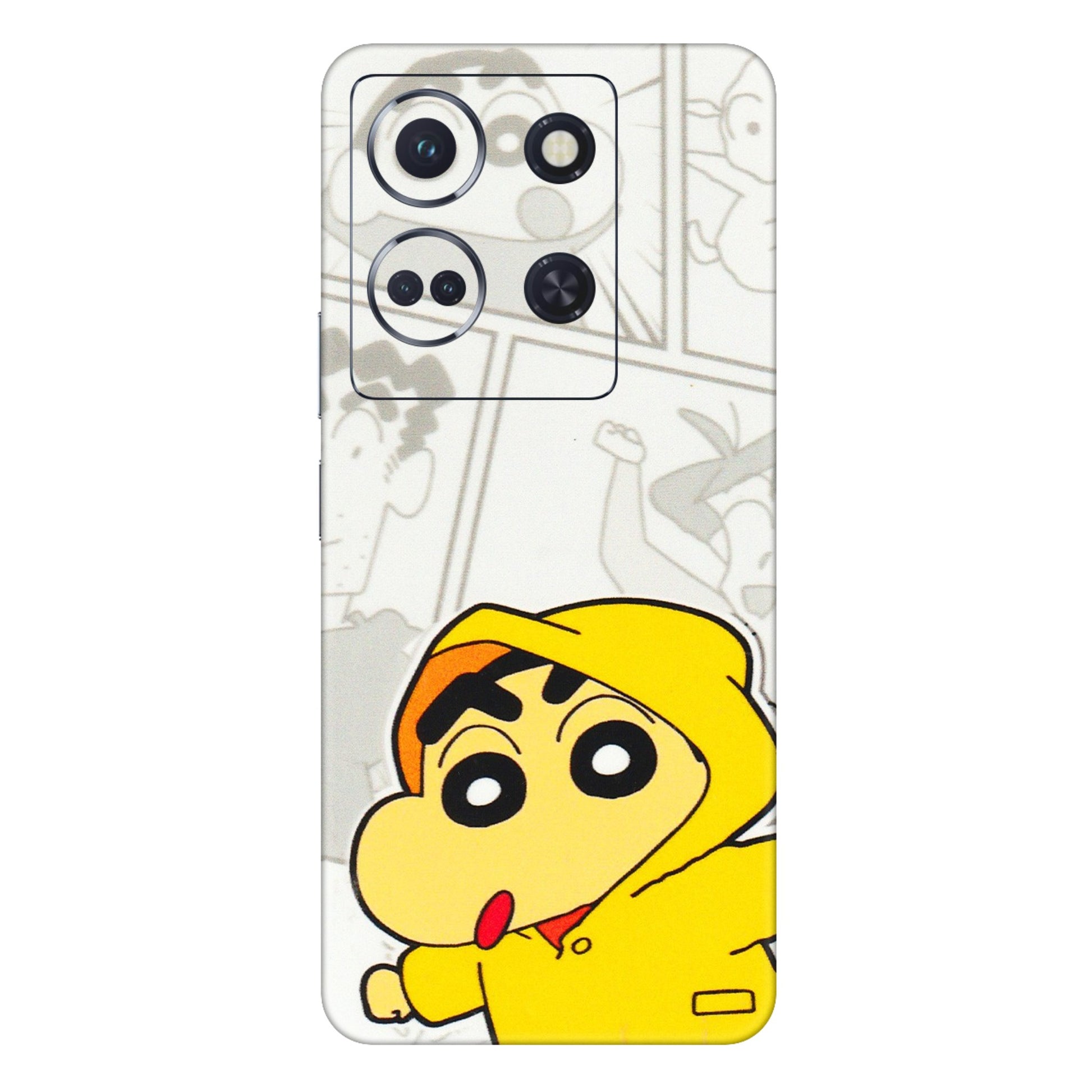 INFINIX Phone Skins (All Models) - Yellow Shinchan Comic - 3D Embossed Finish (L-246) Infinix Note 30 (5G)