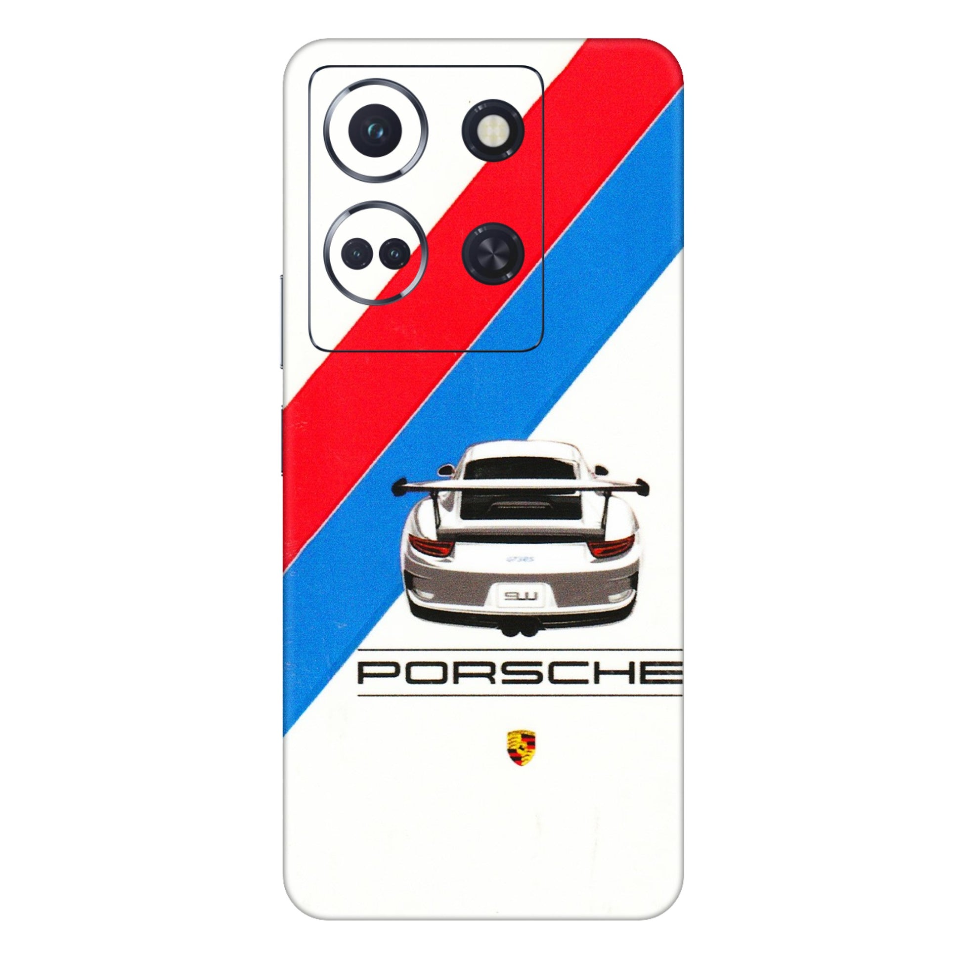 INFINIX Phone Skins (All Models) - Porche Car Sober Logo - 3D Embossed Finish (L-248) Infinix Note 30 (5G)