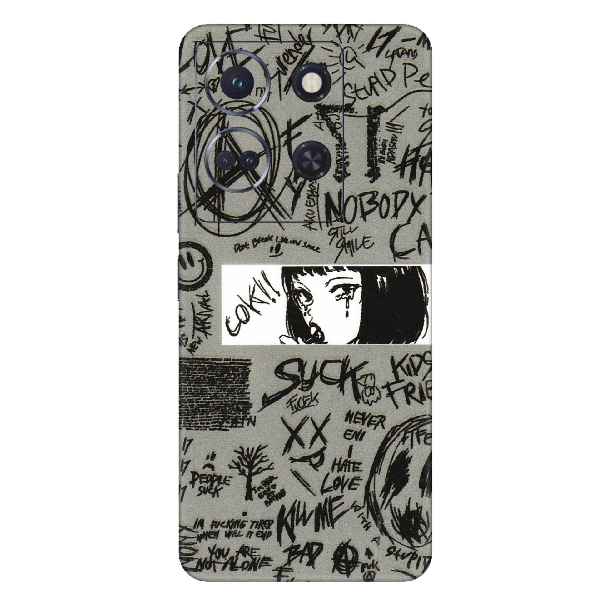INFINIX Phone Skins (All Models) - Never Have Love Anime - 3D Embossed Finish (L-260) Infinix Note 30 (5G)