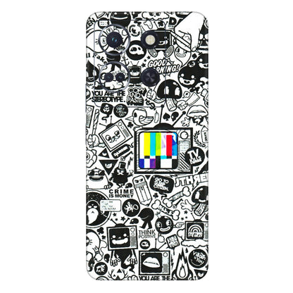INFINIX Phone Skins (All Models) - Doodles Positive Art - 3D Embossed Finish (L-263) Infinix Note 30 (5G)
