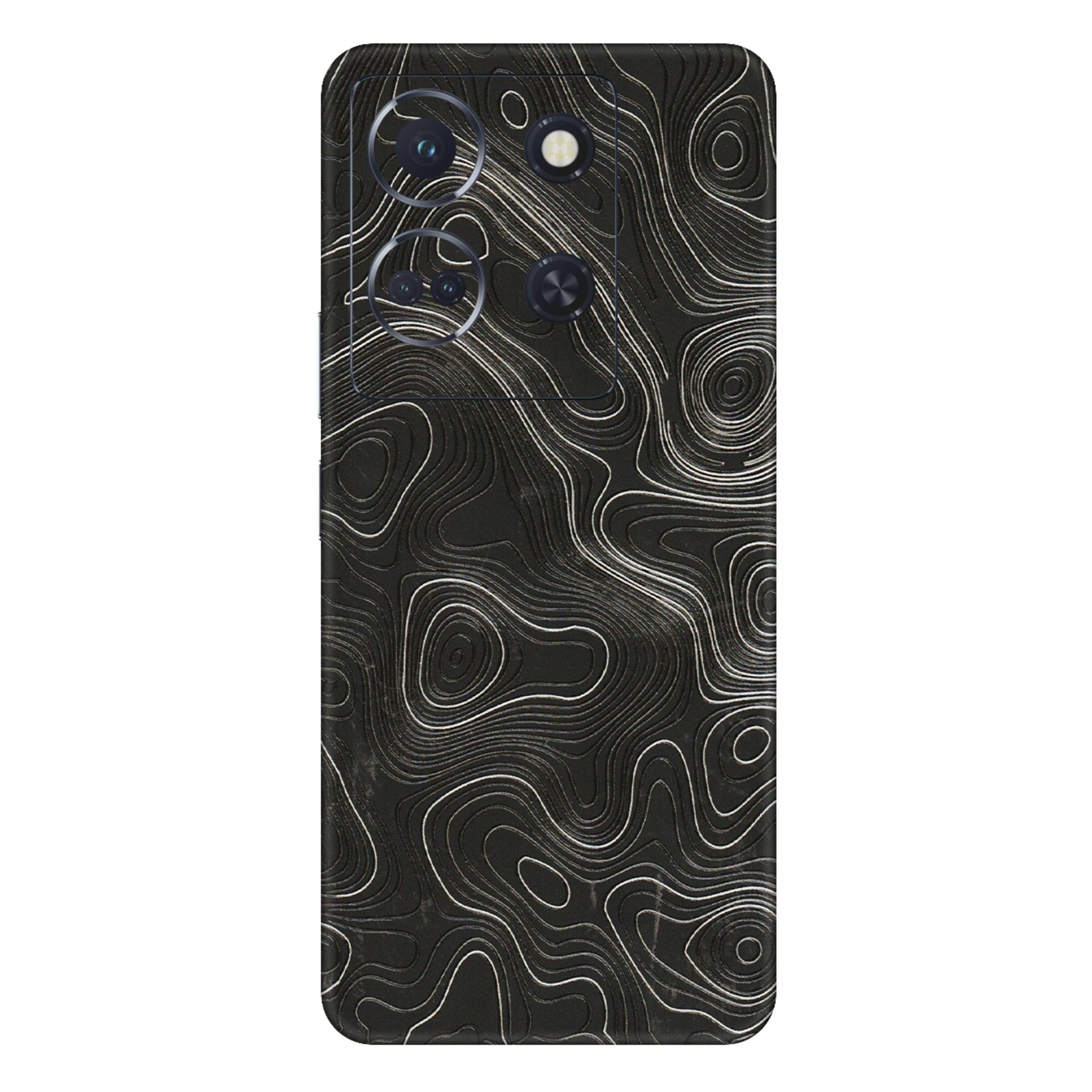 INFINIX Phone Skins (All Models) - Abstract White Line Map - 3D Embossed Finish (L-269) Infinix Note 30 (5G)