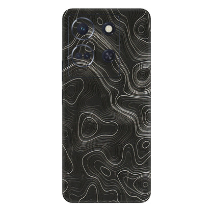 INFINIX Phone Skins (All Models) - Abstract White Line Map - 3D Embossed Finish (L-269) Infinix Note 30 (5G)