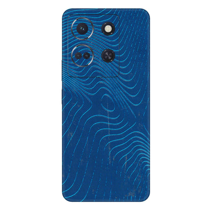 INFINIX Phone Skins (All Models) - Abstract Blue Line Map - 3D Embossed Finish (L-272) Infinix Note 30 (5G)