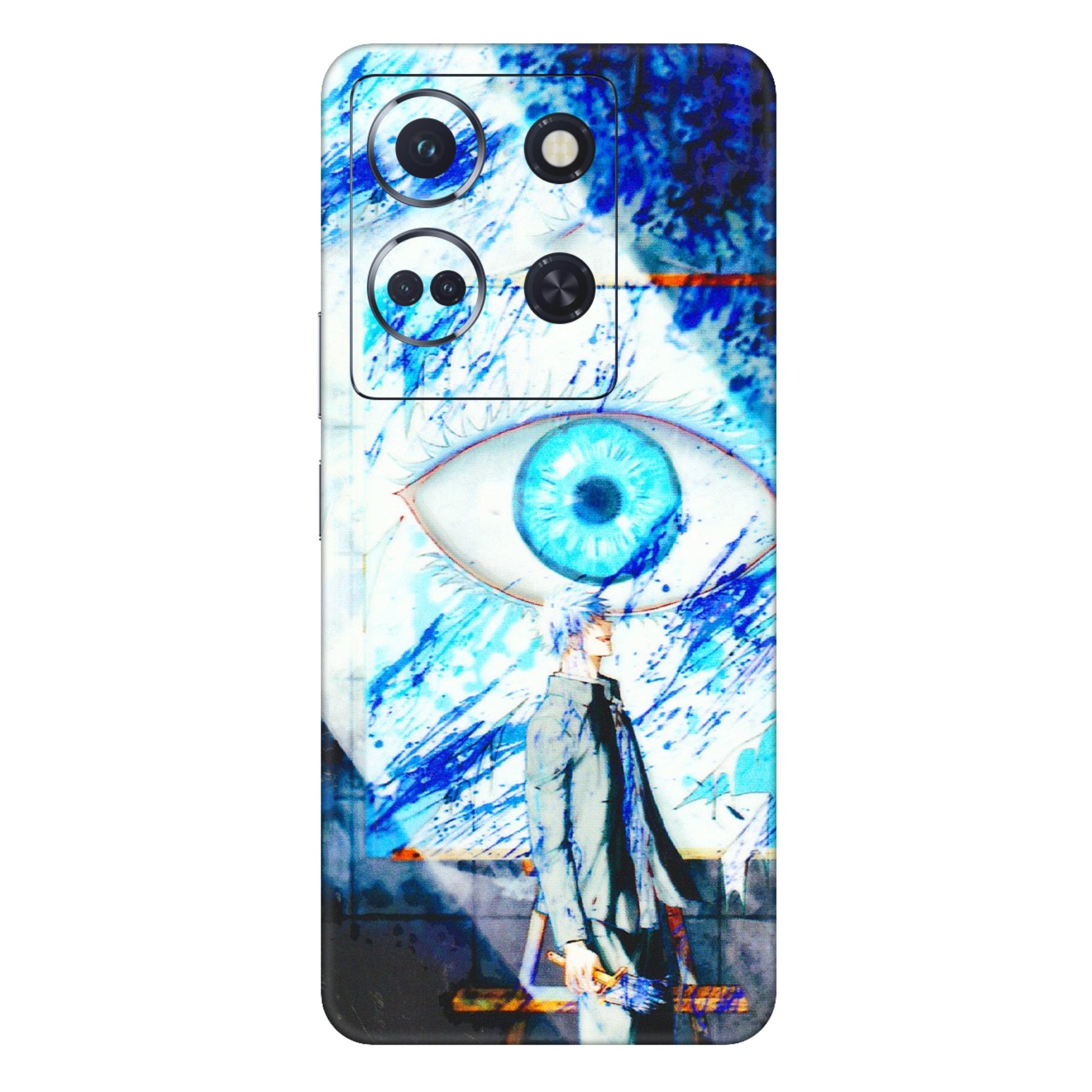 INFINIX Phone Skins (All Models) - Anime Sea Blue Eye - 3D Embossed Finish (L-318) Infinix Note 30 (5G)