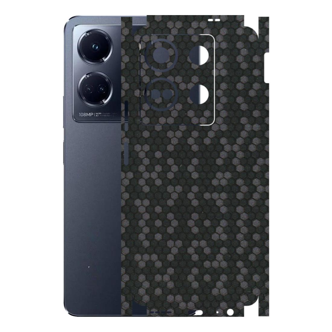 INFINIX Phone Skins (All Models) - Black Grey Honeycomb Sober - 3D Embossed Finish (L-85) Infinix Note 30 (5G)