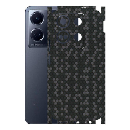 INFINIX Phone Skins (All Models) - Black Grey Honeycomb Sober - 3D Embossed Finish (L-85) Infinix Note 30 (5G)