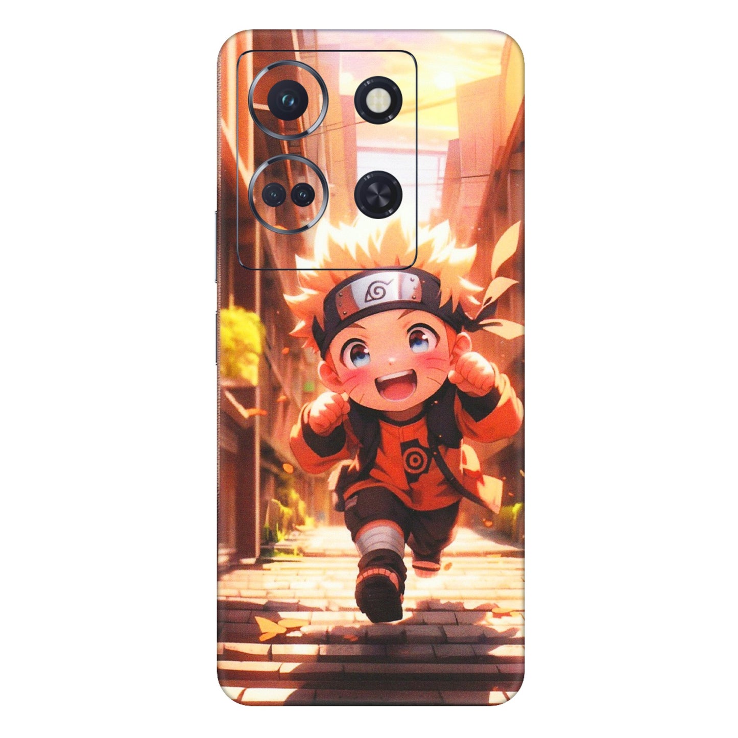 INFINIX Phone Skins (All Models) - Naruto Cute Toon Running - Matte Finish (M-04) Infinix Note 30 (5G)
