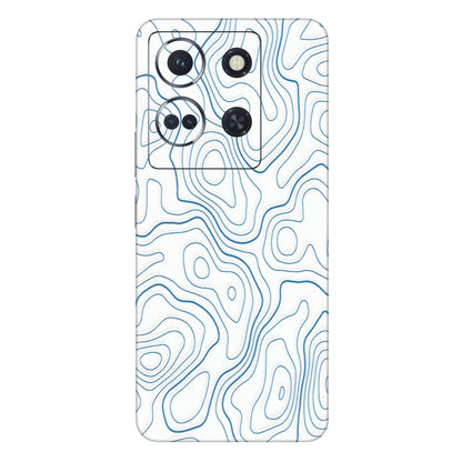 INFINIX Phone Skins (All Models) - Blue And White Swirls - Matte Finish (M-139) Infinix Note 30 (5G)