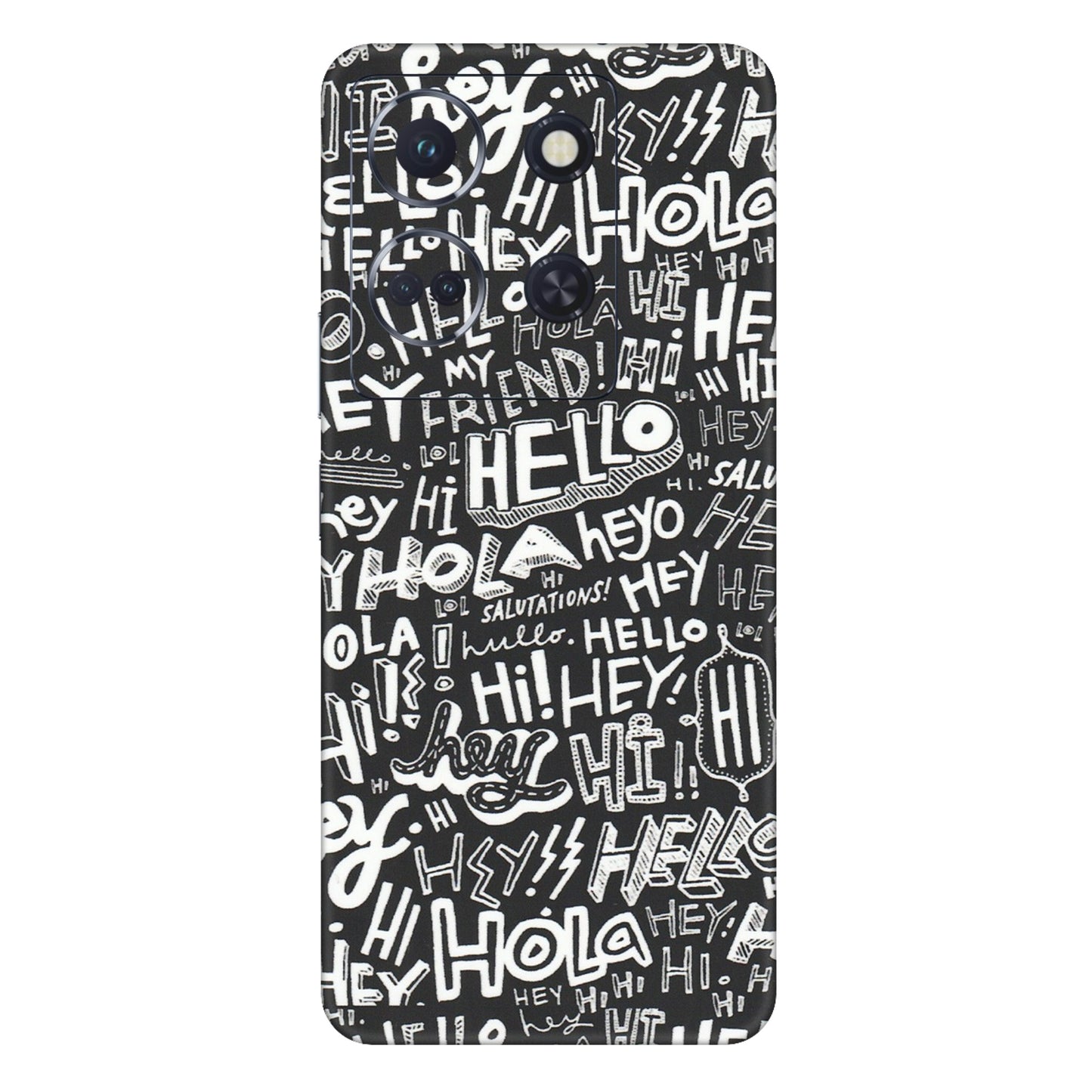 INFINIX Phone Skins (All Models) - Hi Hello Doodles - Matte Finish (M-25) Infinix Note 30 (5G)