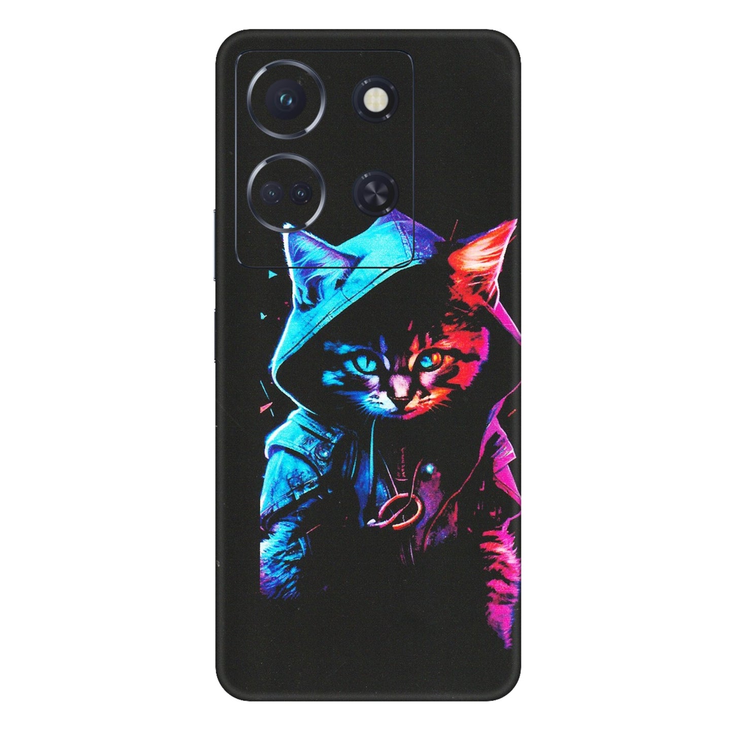 INFINIX Phone Skins (All Models) - Cyberpunk Cat - Matte Finish (M-45) Infinix Note 30 (5G)
