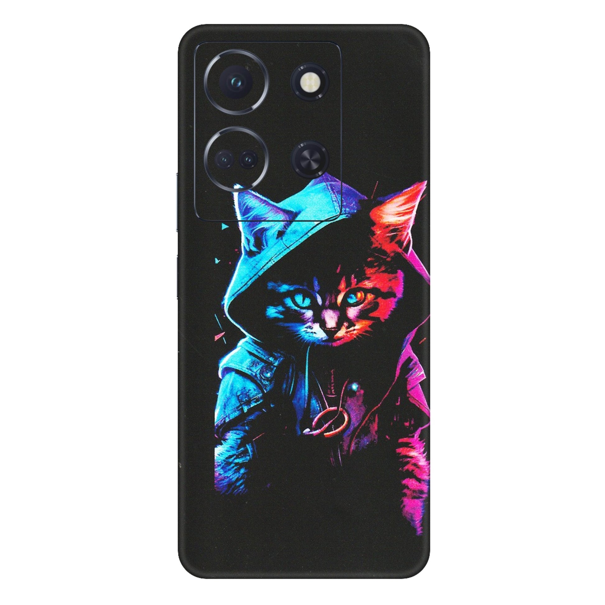 INFINIX Phone Skins (All Models) - Cyberpunk Cat - Matte Finish (M-45) Infinix Note 30 (5G)