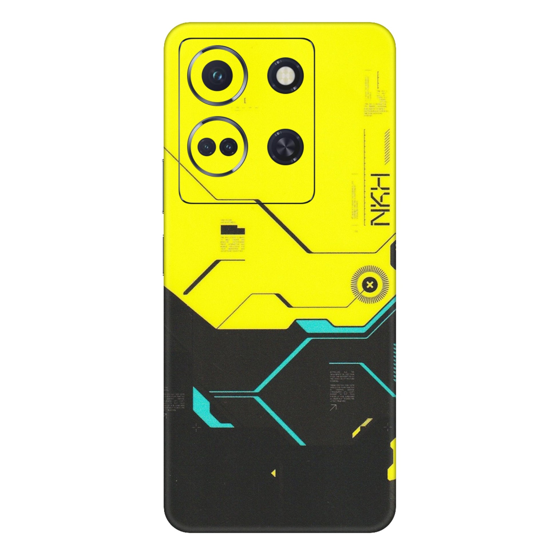 INFINIX Phone Skins (All Models) - Black Yellow Technica - Matte Finish (M-53) Infinix Note 30 (5G)