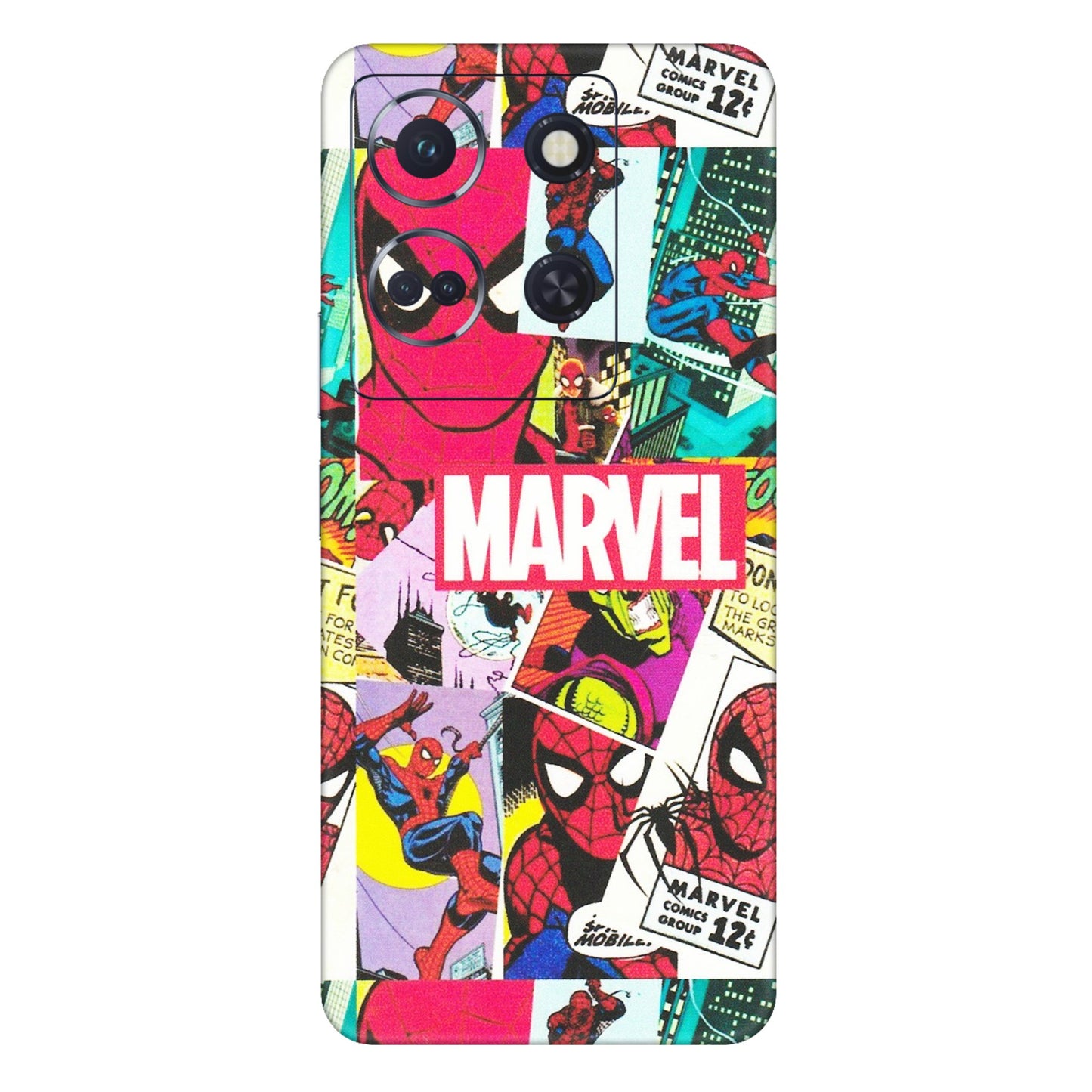 INFINIX Phone Skins (All Models) - Marvel Comic Spiderman Grafitti - Matte Finish (M-72) Infinix Note 30 (5G)