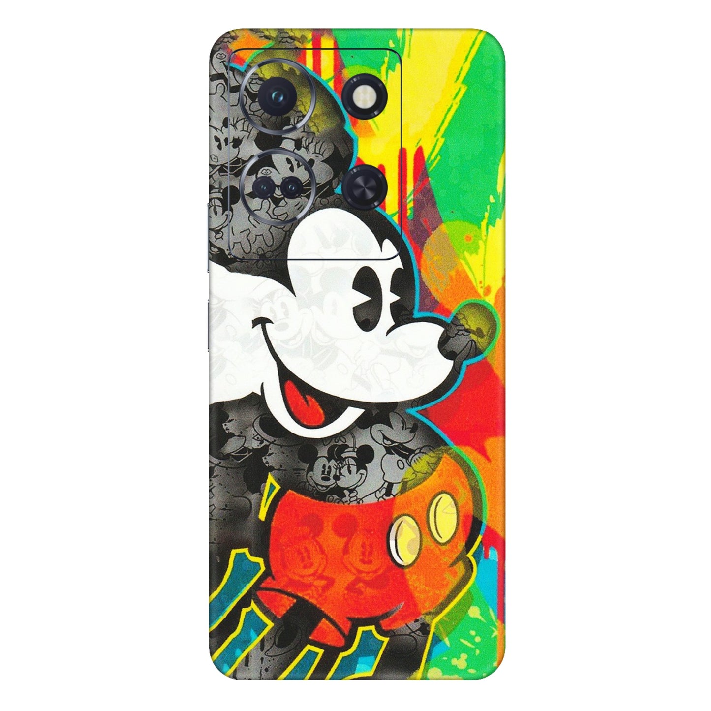 INFINIX Phone Skins (All Models) - Multiple Mickey With Colourful Texture - Matte Finish (M-84) Infinix Note 30 (5G)